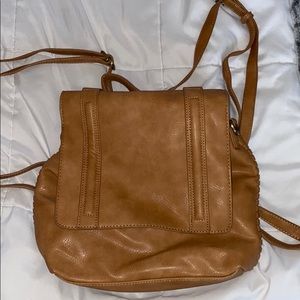 Brown Convertible Backpack Purse